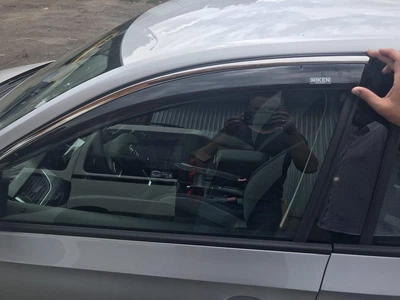 Ветровики с хромом SD (4 шт, Niken) для Skoda Rapid 2012-2019 гг