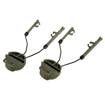 Кріплення для активних навушників Peltor, Earmor на шолом, каску з рейками ARC (FAST, ТОР-Д ACH MICH) Зелені