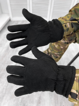 Тактические перчатки флисовые Black XL