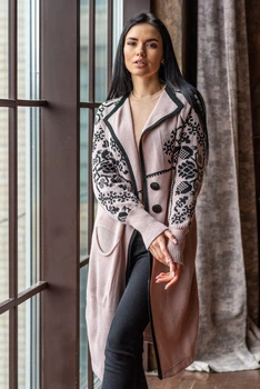 Fashions • Кардиган женский Этно Fashions 44-50 пудра (4251-гу)