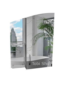 Зеркальный шкаф "Эконом" с открытыми полками для ванной комнаты Tobi Sho ТS-265 500х650х130 мм
