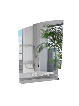 Зеркальный шкаф "Эконом" с открытыми полками для ванной комнаты Tobi Sho ТS-276 500х750х130 мм