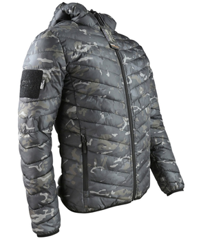 Куртка мужская тактическая KOMBAT UK военная с липучками под шевроны ВСУ Xenon XXXL мультикам черный (OR.M_2C81E26457D5)