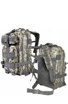 Боевой рюкзак сумка на плече Пиксель зеленого цвета вместимостью 28 литров для армии и активного отдыха для спецназовцев и силовых структур