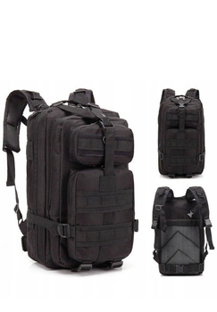 Боевой рюкзак-сумка на плечи для эффективного снаряжения на поле боя и в экстремальных условиях для надежного хранения и перевозки снаряжения Черный 28 л