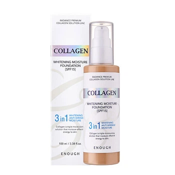 Тональный крем 3в1 с коллагеном Enough 3in1 Collagen Whitening Moisture Foundation SPF 15 #21 100мл