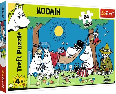 Пазлі Trefl Maxi - Щасливий день мумі-тролів R & B Licensing AB Moomins 24 елементи (14324)