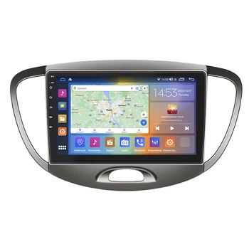 Штатная магнитола Lesko для Hyundai i10 I 2007-2013 экран 9" 4/64Gb CarPlay 4G Wi-Fi GPS Prime Хюндай