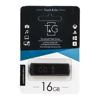 Флеш-накопичувач 16 GB T&G 011 Black для зберігання інформації