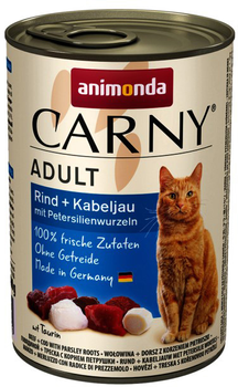 Mokra karma dla kotów Animonda Carny z wołowiną, dorszem i pietruszką 400 g (4017721837170)