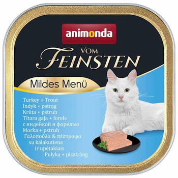 Mokra karma dla kotów Animonda Vom Feinsten z indykiem i pstrągiem 100 g (4017721838641)
