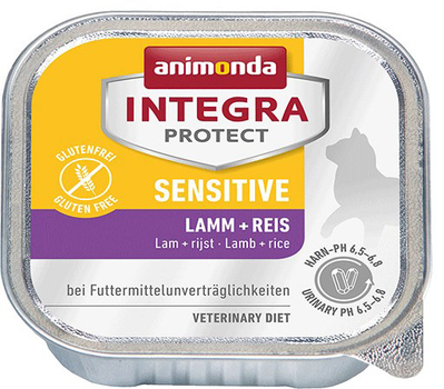Вологий корм для котів Animonda Integra Sensitive ягня 100 г (4017721868518)