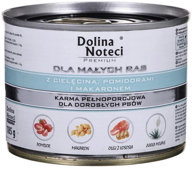 Вологий корм для собак Dolina Noteci Premium з телятиною, помідорами та макаронами 185 г (5902921300434)