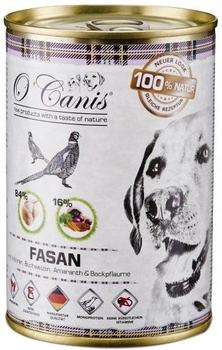 Вологий корм для собак O'Canis Фазан з морквою 400 г (4260118925770)