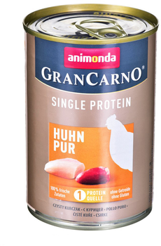 Вологий корм для собак Animonda GranCarno Single Protein курка 400 г (4017721824255)