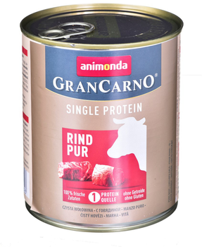 Mokra karma dla psów Animonda GranCarno Single Protein z wołowiną 800 g (4017721824323)