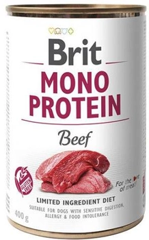 Вологий корм для собак Brit Mono Protein Яловичина 400 г (8595602555338)