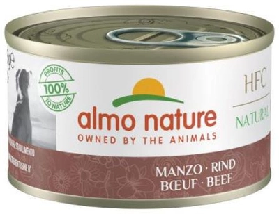 Mokra karma dla psóww ALMO NATURE HFC z wołowiną - puszka 95g (8001154124248)