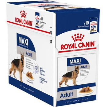 Mokra karma dla psów Royal Canin SHN Maxi Adult Kawałki w sosie 10 x 140 g (9003579008485)