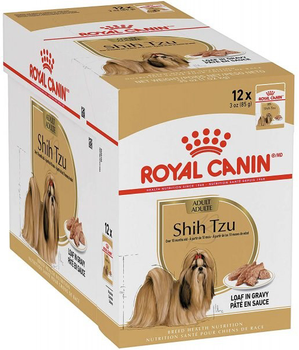 Вологий корм для собак Royal Canin Shih Tzu Adult для здорової шкіри та шерсті, паштет 12 x 85 г (9003579013694)
