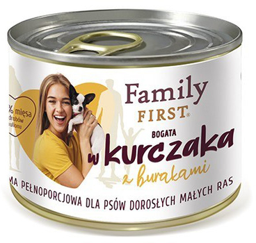 Mokra karma dla psów Family First small kurczaka z burakiem 200 g (5904479190635)