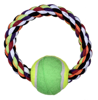 Zabawka dla psów Trixie Bawełniane koło z piłką tenisową (3266) (4011905032665)