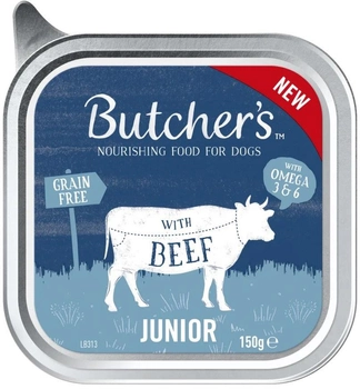 Mokra karma dla szczeniąt Butchers Junior Pasztet z wołowiną 150 g (5011792007677)
