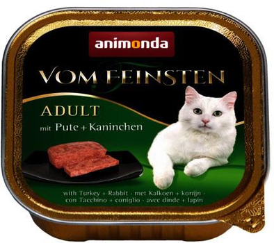 Вологий корм для котів Animonda Vom Feinsten Classic Cat індичка та кролик 100 г (4017721834421)