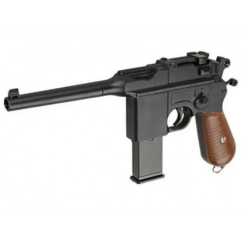 Дитячий Пістолет Маузер З 96 Galaxy G12 метал, пластик стріляє кульками 6 мм Чорний