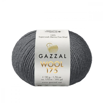 Пряжа Gazzal Wool 175 303-Графит