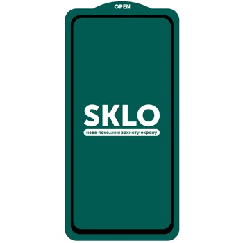 Захисне скло SKLO 5D (тех.пак) для Xiaomi Redmi Note 9s / Note 9 Pro / Note 9 Pro Max Чорний