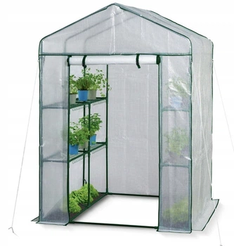 Міні-теплиця присадибна складана Parkside 140 x 140 x 200 см (1,4 м х 1,4м х 2м), 4 полиць, парник