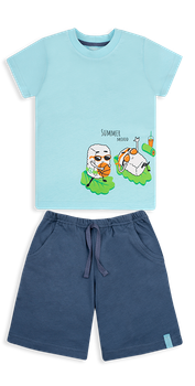 Костюм летние для мальчика Gabbi KS-20-15-3 Чувачки Бирюзовый на рост 116 (12120)