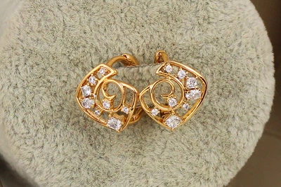 Серьги Xuping Jewelry загадка 1.4 см золотистые