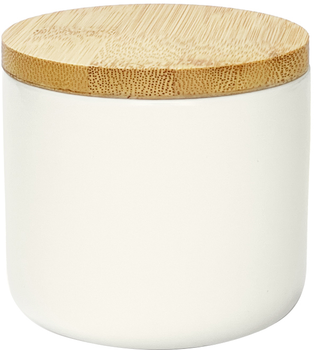 Емкость для хранения МВМ MY HOME 260 мл Белая с деревом (KP-13 S WHITE/WOOD)
