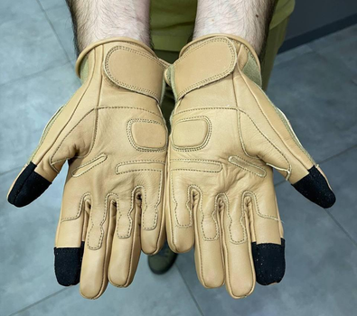 Перчатки тактические Defcon 5 с защитой от ожогов, Койот, размер L, Glove Nomex/Kevlar Folgore 2010