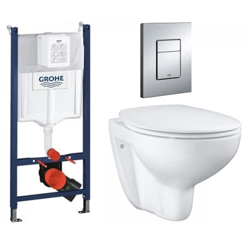 Комплект инсталляции Grohe Rapid SL + унитаз подвесной Grohe Bau Ceramic 39586000