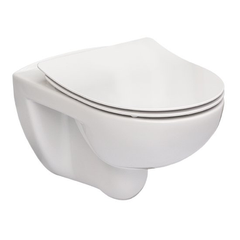 Vitreous china wall-hung WC with horizontal outlet (A346517000)