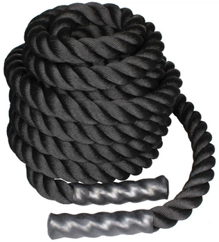 Канат BATTLE ROPE BLACK чорний 3,8смx6м (LS3676-6)