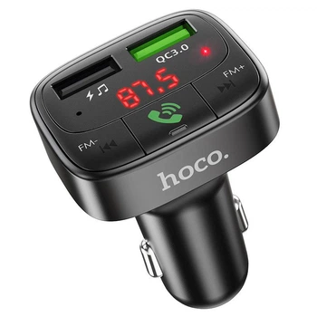 FM-трансмітер Hoco E59 Promise QC3.0 car BT FM transmitter Чорний