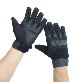 Перчатки тактические пальцевые, цвет черный, размер L