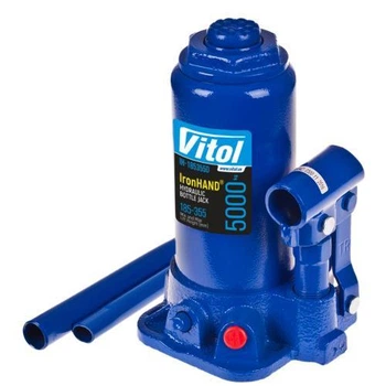 Домкрат гидравлический телескоп 5т в коробке 185-355 мм Vitol IH-185355D