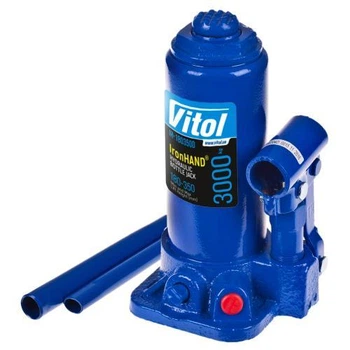 Домкрат гидравлический телескоп 3т чемодан 180-350 мм Vitol IH-180350D-K