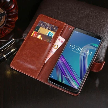 Чохол Idewei для Asus Zenfone Max Pro (M1) / ZB601KL / ZB602KL / x00td книжка шкіра PU коричневий