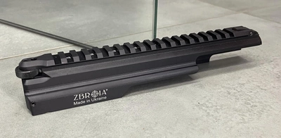 Крышка ствольной коробки ZBROIA для АК/АКМ с планкой Weaver/Picatinny, алюминиевый сплав EN-AW7, черный