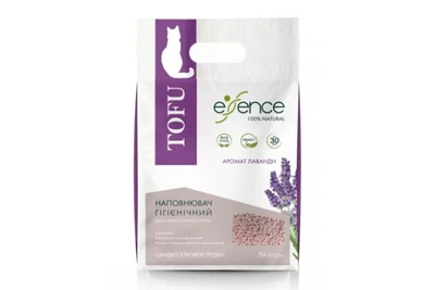 Наполнитель гигиенический Essence для кошачьего туалета из тофу гранула 2 мм с ароматом лаванды 6л (4820261920024)