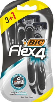 Набір бритв Bic Flex 4 без змінних катриджів 3+1 шт (3086123220621)