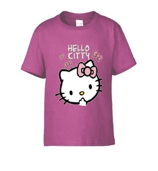 Дитяча футболка (34 розмір) Кітті (Hello Kitty) (128 ріст) фіолетова