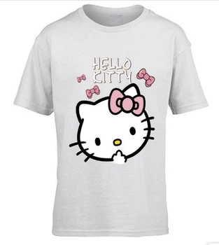 Дитяча футболка (36 розмір ) Кітті (Hello Kitty) (140 ріст) біла