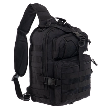 Рюкзак тактический патрульный однолямочный Military Rangers ZK-9115 размер 35х25х14см 12л цвет Черный